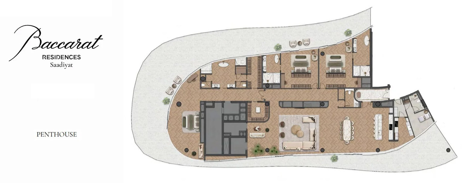 Baccarat Residences Saadiyat Penthouse Floor Plan